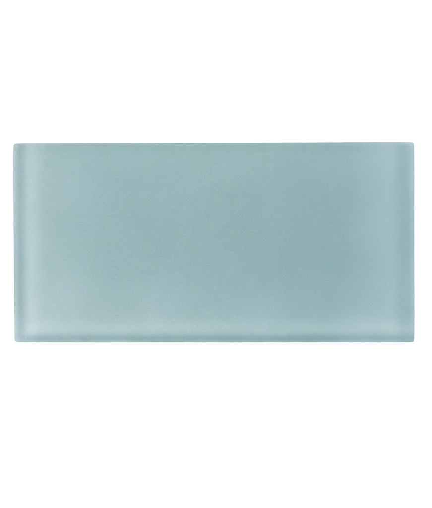 Stone Blue 3x6 Matte Subway Glass Tile (40 pack, 5 sq ft/case) - Sample
