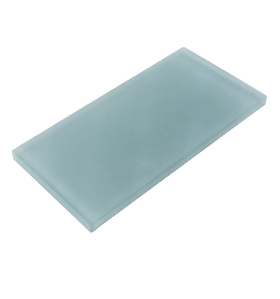 Stone Blue 3x6 Matte Subway Glass Tile (40 pack, 5 sq ft/case) - Sample