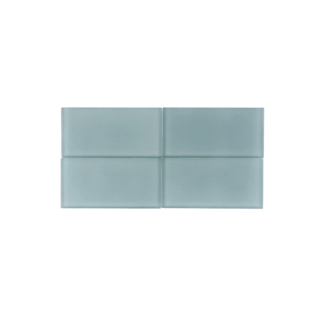 Stone Blue 3x6 Matte Subway Glass Tile (40 pack, 5 sq ft/case) - Sample