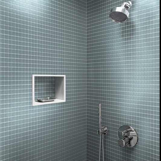 Stone Blue 12x12 Matte Square Glass Mosaic Tile (10 pack, 9.67 sq ft/case) - Sample