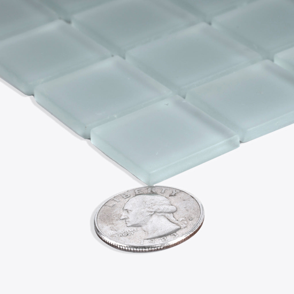 Stone Blue 12x12 Matte Square Glass Mosaic Tile (10 pack, 9.67 sq ft/case) - Sample