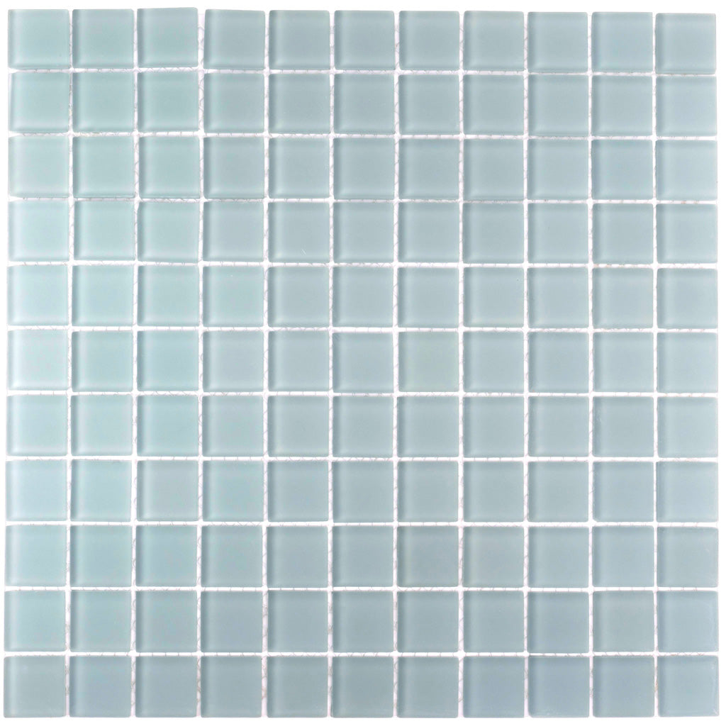 Stone Blue 12x12 Matte Square Glass Mosaic Tile (10 pack, 9.67 sq ft/case) - Sample