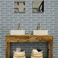 Stone Blue 3x12 Matte Subway Glass Tile (20 pack, 5 sq ft/case) - Sample