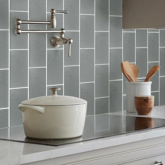 Stone Blue 3x6 Matte Subway Glass Tile (40 pack, 5 sq ft/case) - Sample