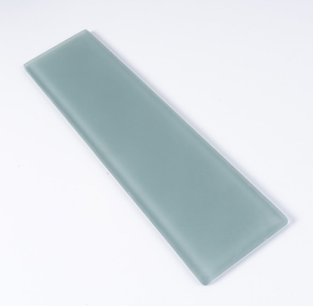 Stone Blue 3x12 Matte Subway Glass Tile (20 pack, 5 sq ft/case) - Sample