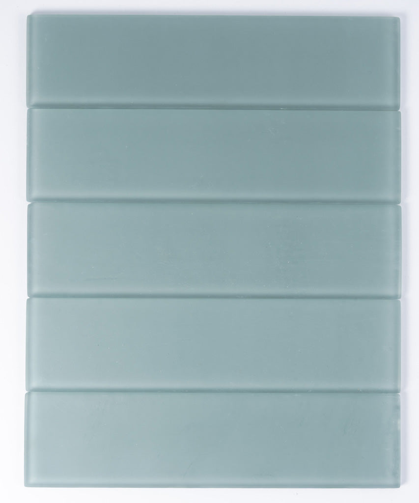 Stone Blue 3x12 Matte Subway Glass Tile (20 pack, 5 sq ft/case) - Sample
