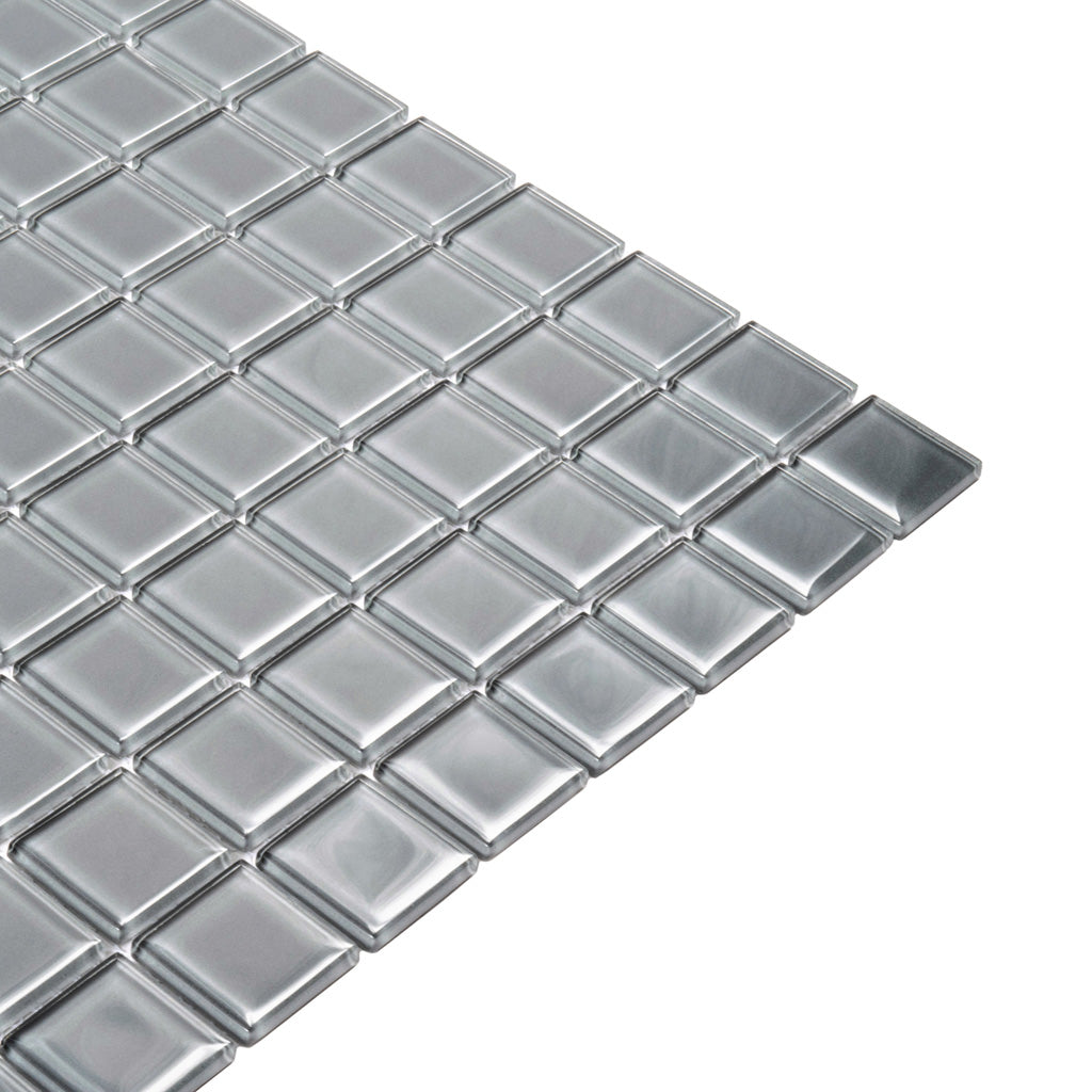 1X1 Coin Polished Glass Mosaic Tile