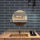Coin Gray 4x16 Glossy Subway Glass Tile (12 pack, 5.33 sq ft/case) - Sample