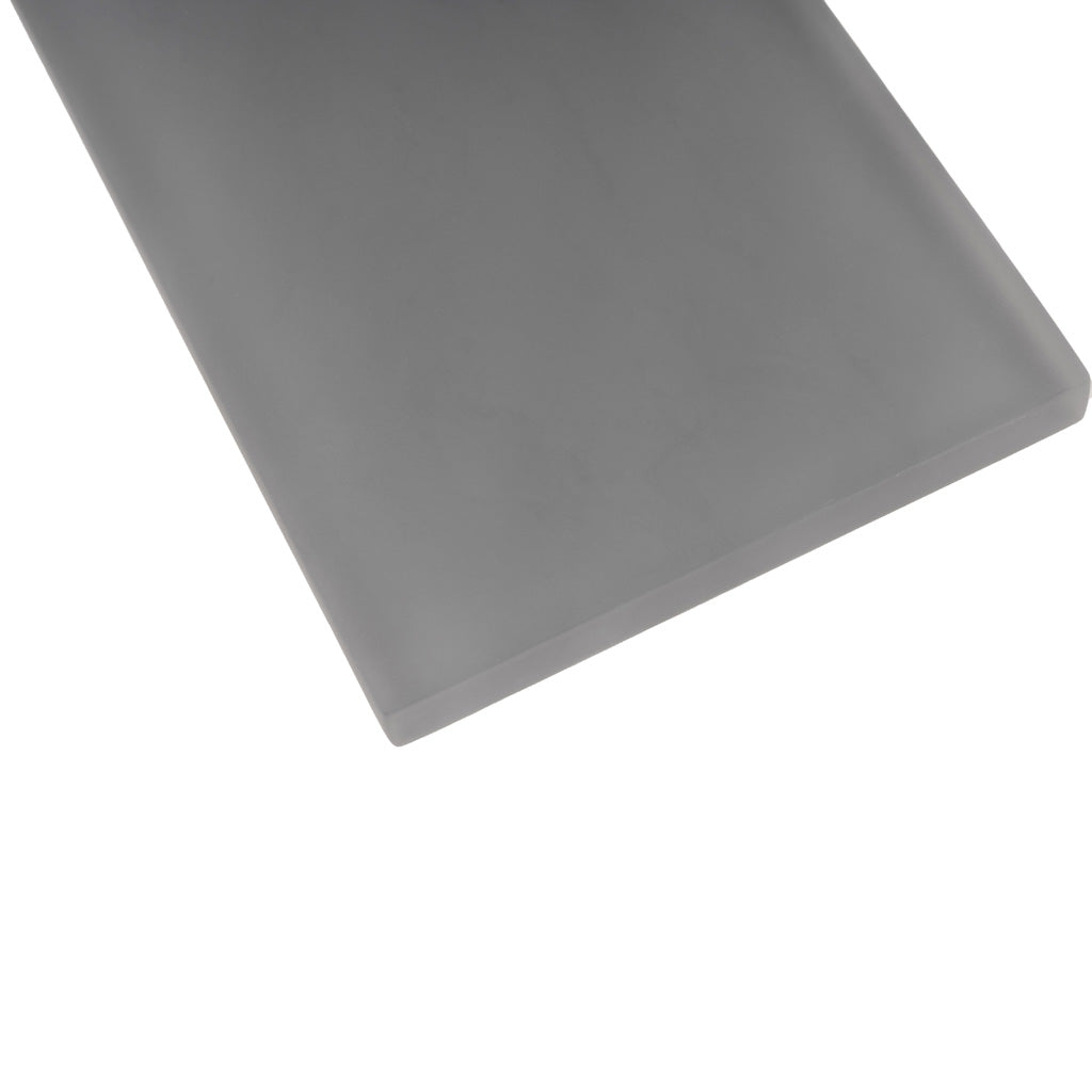 Sleek Coin Gray Glass Tile 