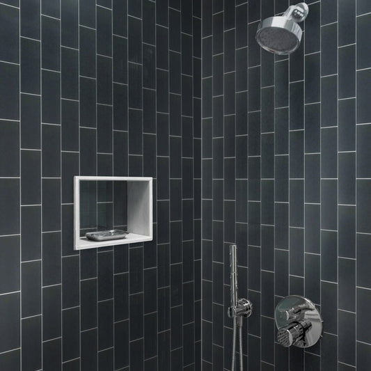 Coin Gray 3x6 Matte Subway Glass Tile (40 pack, 5 sq ft/case) - Sample
