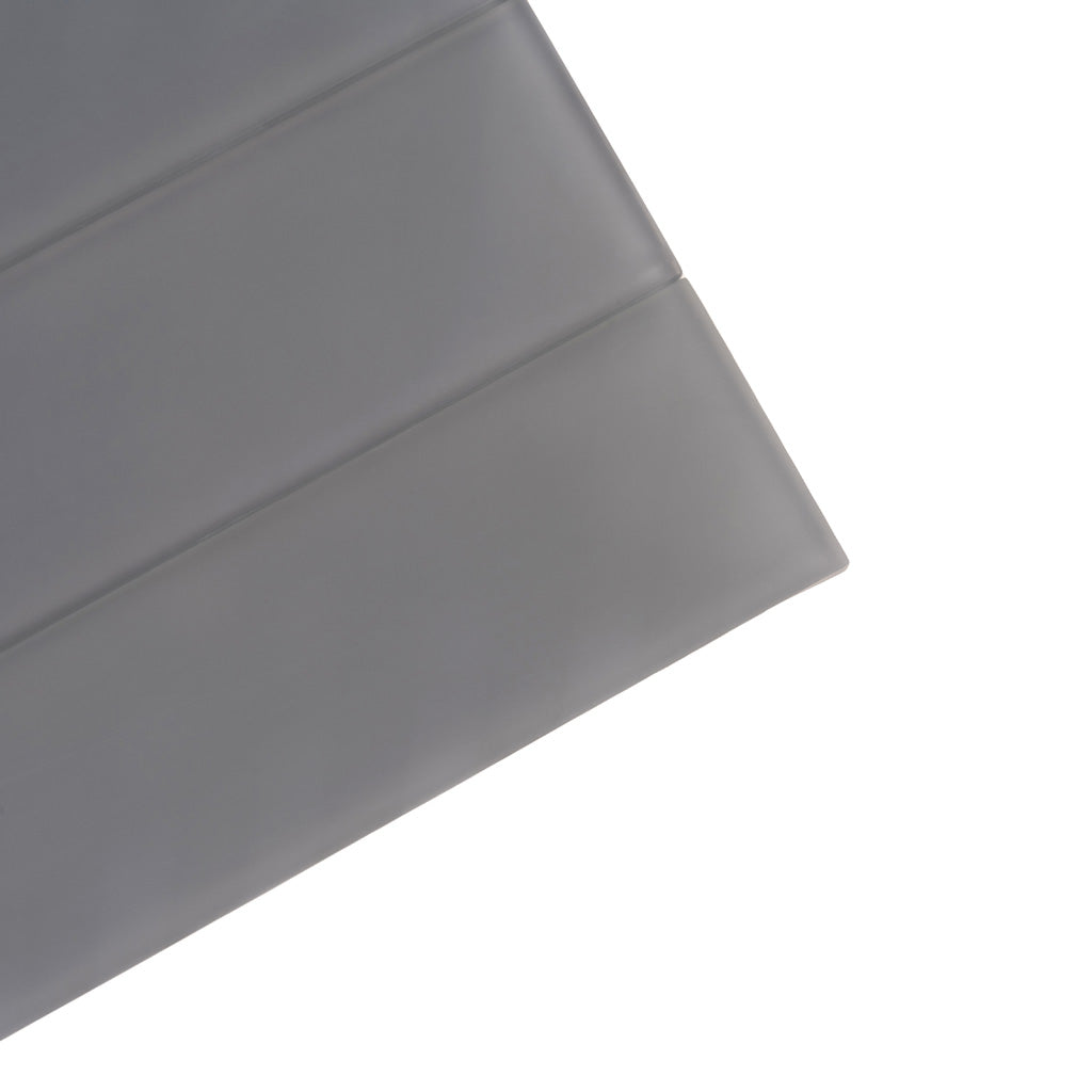 Coin Gray 3x12 Matte Subway Glass Tile (20 pack, 5 sq ft/case) - Sample