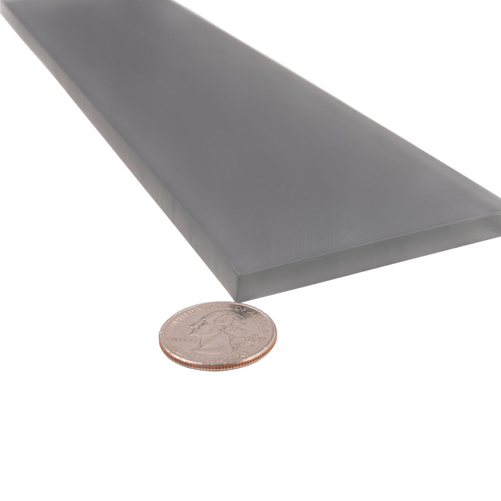 Coin Gray 3x12 Matte Subway Glass Tile (20 pack, 5 sq ft/case) - Sample