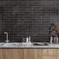 Ash Gray 3x12 Glossy Subway Glass Tile (20 pack, 5 sq ft/case)