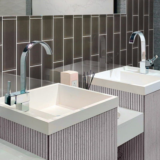 Ash Gray 4x16 Glossy Subway Glass Tile (12 pack, 5.33 sq ft/case) - Sample