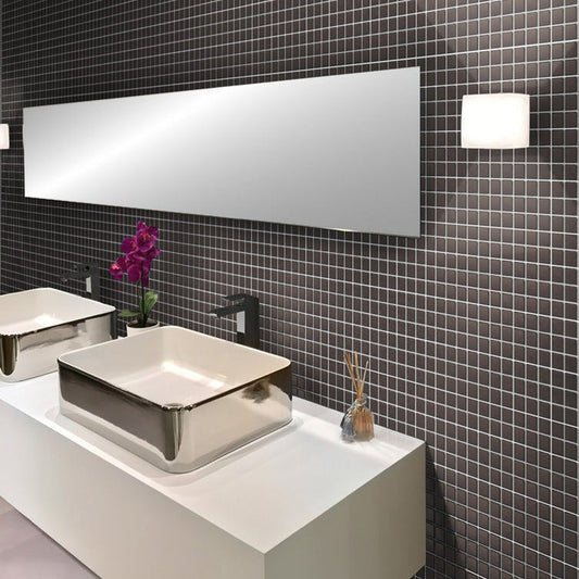 Ash Gray 12x12 Matte Square Glass Mosaic Tile (10 pack, 9.67 sq ft/case) - Sample