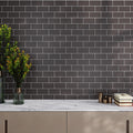 Ash Gray 3x6 Matte Subway Glass Tile (40 pack, 5 sq ft/case)