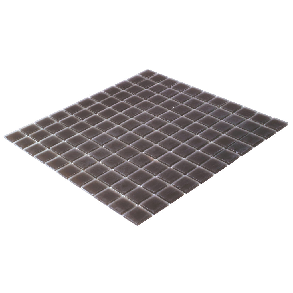 1X1 Ash Gray Matte Finished Glass Tile