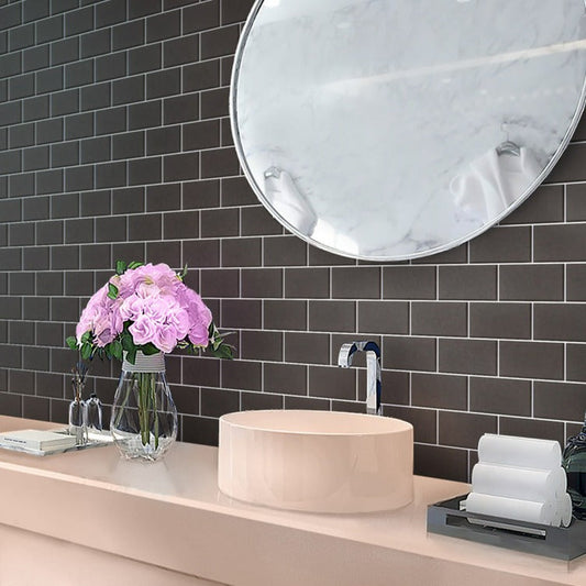 Ash Gray 3x6 Matte Subway Glass Tile (40 pack, 5 sq ft/case) - Sample