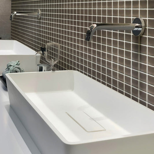 Ash Gray 12x12 Glossy Square Glass Mosaic Tile (10 pack, 9.67 sq ft/case) - Sample