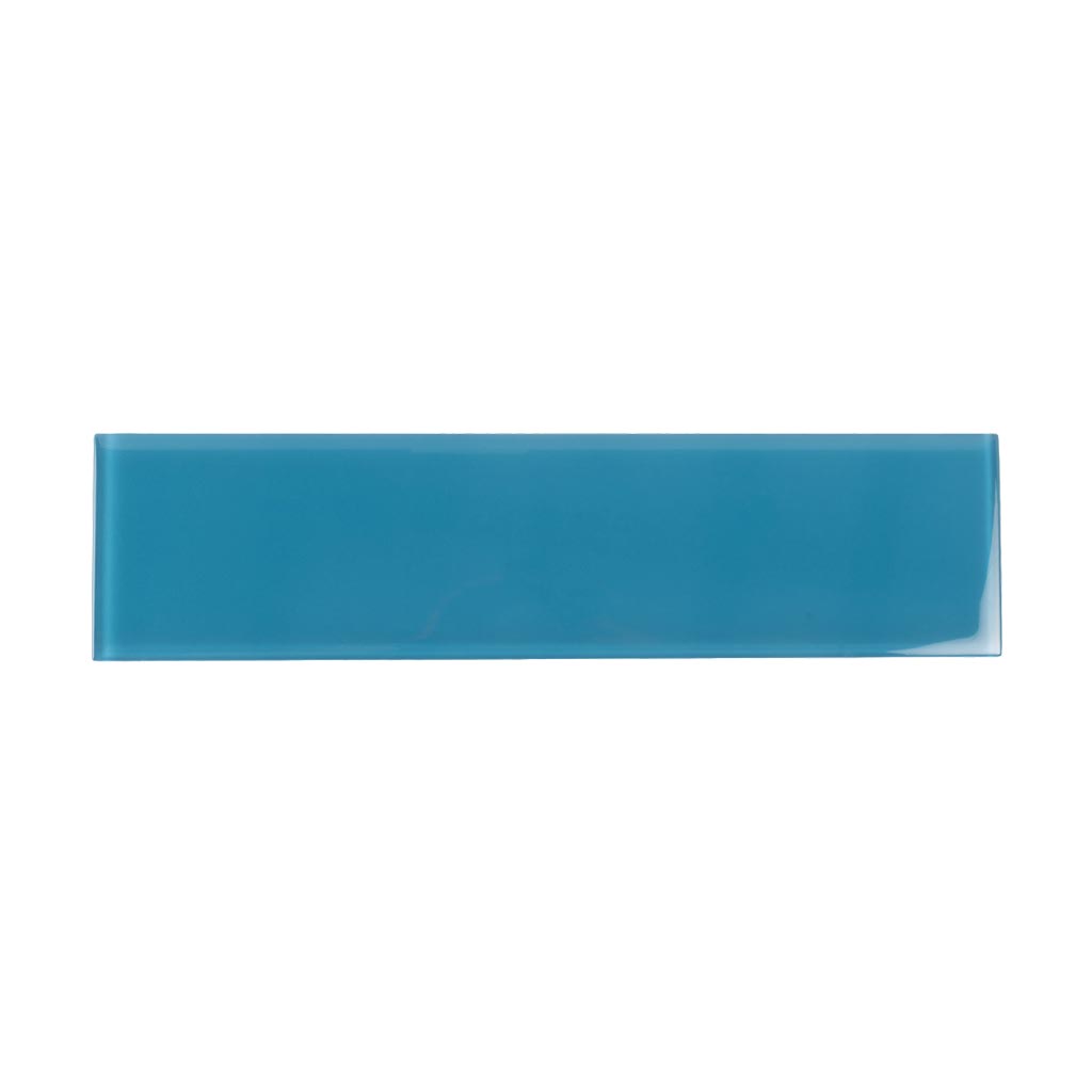 Cerulean Blue 4x16 Glossy Subway Glass Tile (12 pack, 5.33 sq ft/case) - Sample