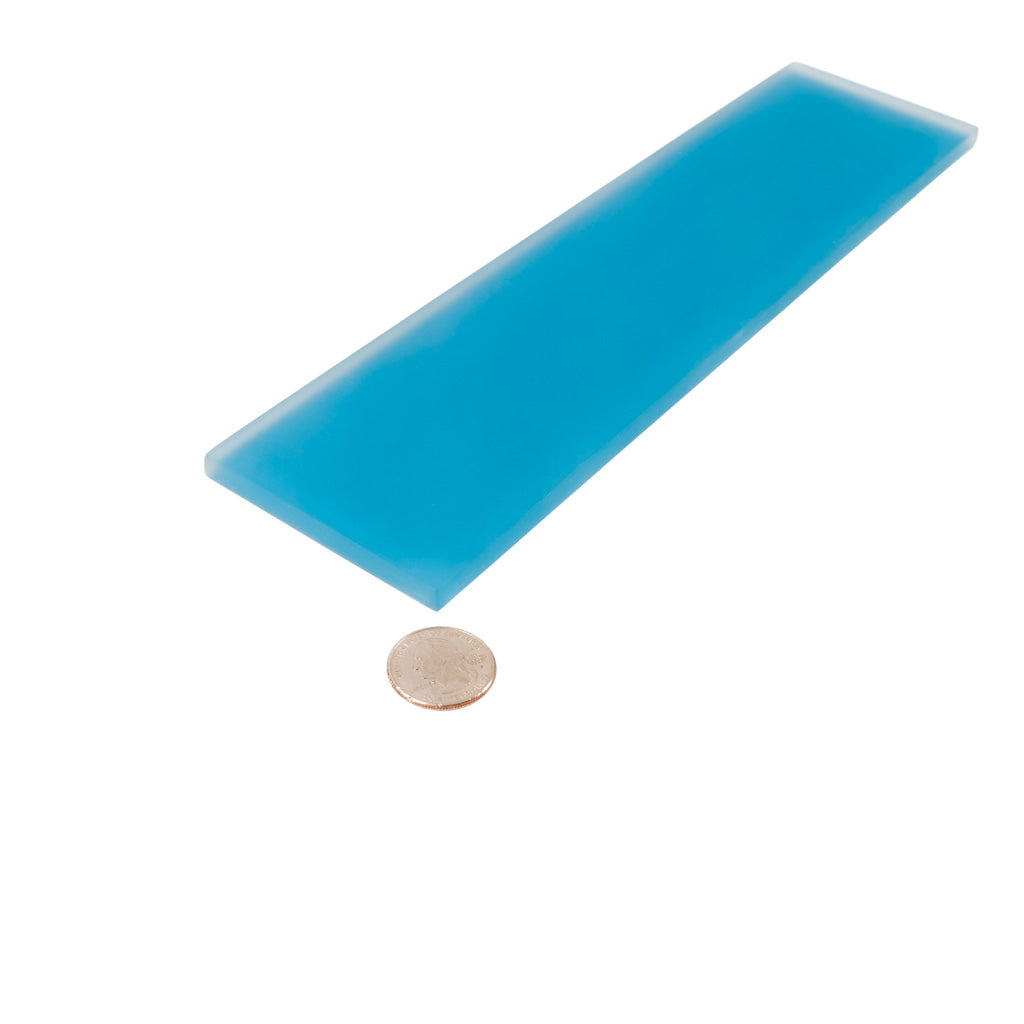 20 pack Cerulean Blue 3-in. x 12-in. Matte Finished Glass Subway Floor and Wall Tile (5 Sq ft/case) - Sample
