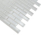 White 12x12 Glossy Brick Glass Mosaic Tile (5 pack, 4.92 sq ft/case) - Sample