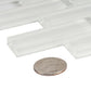 White 12x12 Glossy Brick Glass Mosaic Tile (5 pack, 4.92 sq ft/case) - Sample