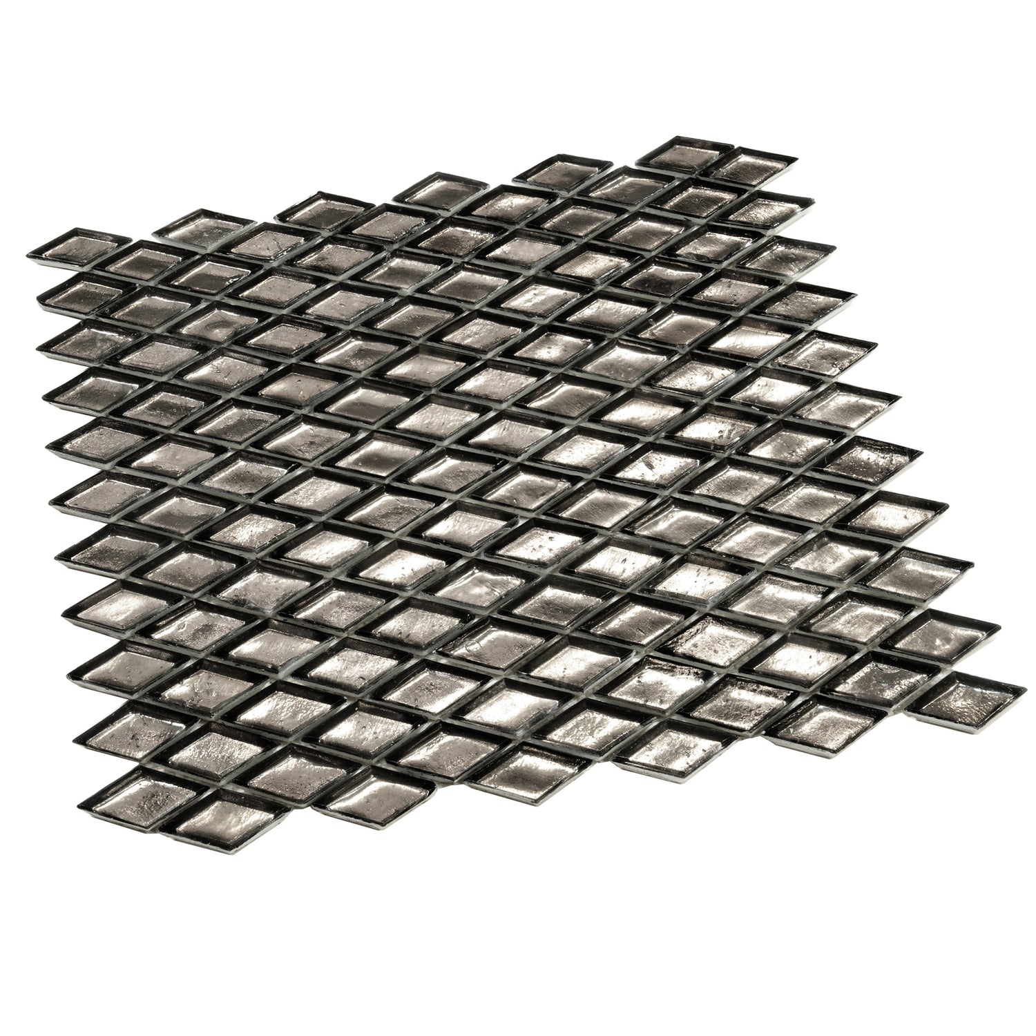 11x11 Gray Glossy Glass Tile