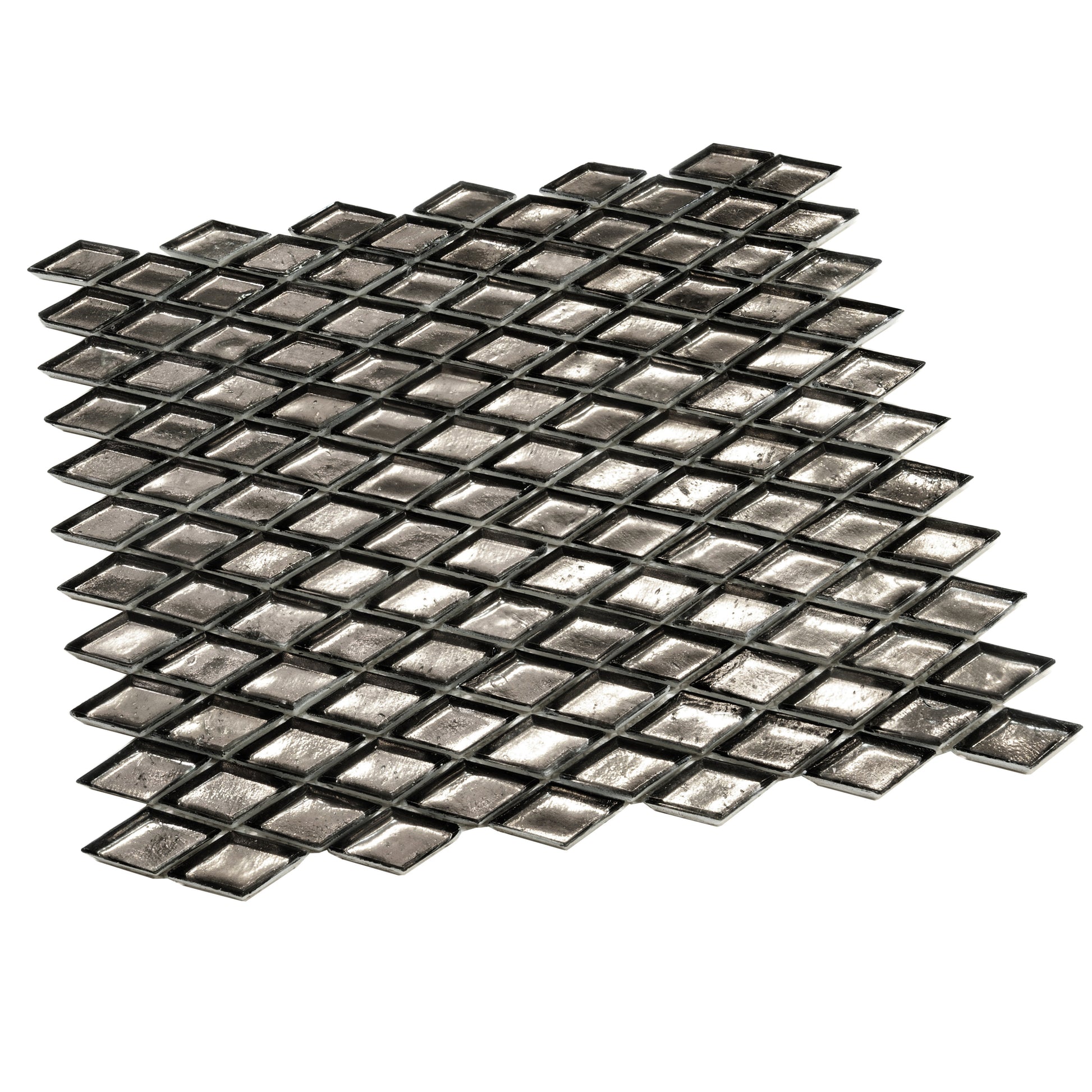 11x11 Gray Glossy Glass Tile