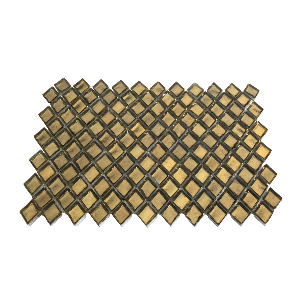 11x11 Gold Glossy Mosaic Tile