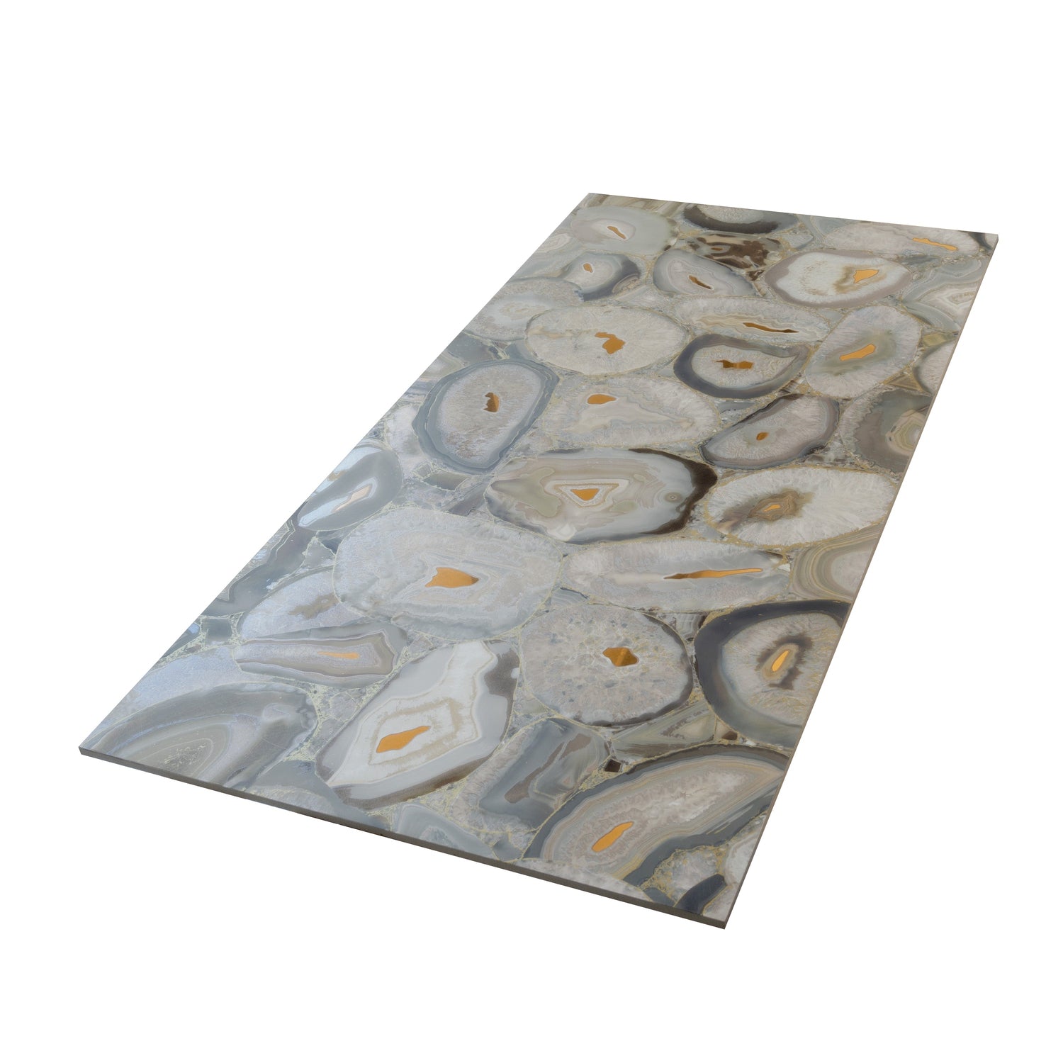 Onira 24x48 Beige Gold Porcelain Large Format Swirls Agate Wall Tile (2 Pack, 15.5 sq ft/case) - Sample