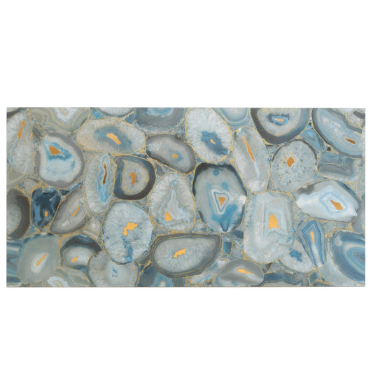 Onira 24x48 Blue Gold Porcelain Large Format Oceanic Agate Wall Tile (2 Pack, 15.5 sq ft/case) - Sample