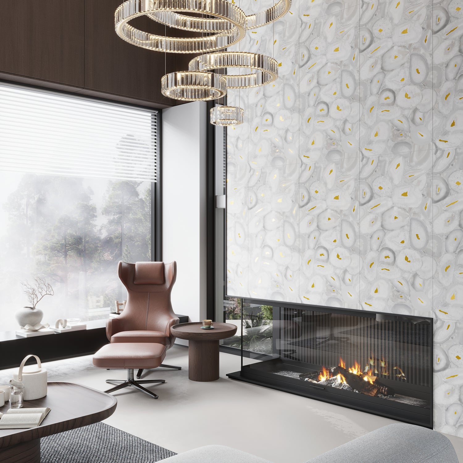 White Gold 24x48 Matte Polished Quarry Agate Porcelain Large Tile (2 pack, 15.5 sq ft/case)