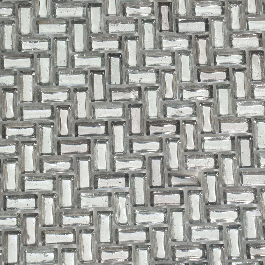 12x12 Silver Glass Tile