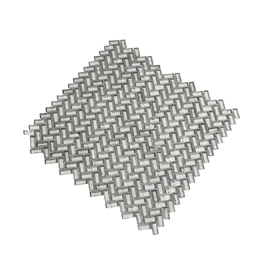 12x12 Silver Herringbone Tile