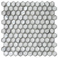 Silver 11x11 Glossy Matte Hexagon Glass Mosaic Tile (10 pack, 8.63 sq ft/case) - Sample