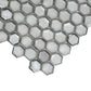 Silver 11x11 Glossy Matte Hexagon Glass Mosaic Tile (10 pack, 8.63 sq ft/case) - Sample