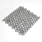 Silver 11x11 Glossy Matte Hexagon Glass Mosaic Tile (10 pack, 8.63 sq ft/case) - Sample