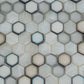 Gray White 11x11 Glossy Matte Hexagon Glass Ceramic Mosaic Tile (10 pack, 8.63 sq ft/case) - Sample
