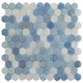 Sample - Light Blue 11x11 Glossy Hexagon Glass Mosaic Tile (10 pack, 8.63 sq ft/case)