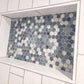 Light Blue 11x11 Glossy Hexagon Glass Mosaic Tile (10 pack, 8.63 sq ft/case) - Sample