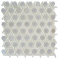 Sample - Cotton White 12x12 Glossy Hexagon Glass Mosaic Tile (10 pack, 9.67 sq ft/case)