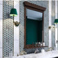 Teal Green Glass Tile