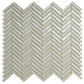 White 12x12 Glossy Matte Herringbone Glass Mosaic Tile (5 pack, 4.83 sq ft/case) - Sample