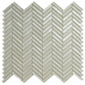 Sample - White 12x12 Glossy Matte Herringbone Glass Mosaic Tile (5 pack, 4.83 sq ft/case)