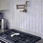White 12x12 Glossy Matte Herringbone Glass Mosaic Tile (5 pack, 4.83 sq ft/case) - Sample