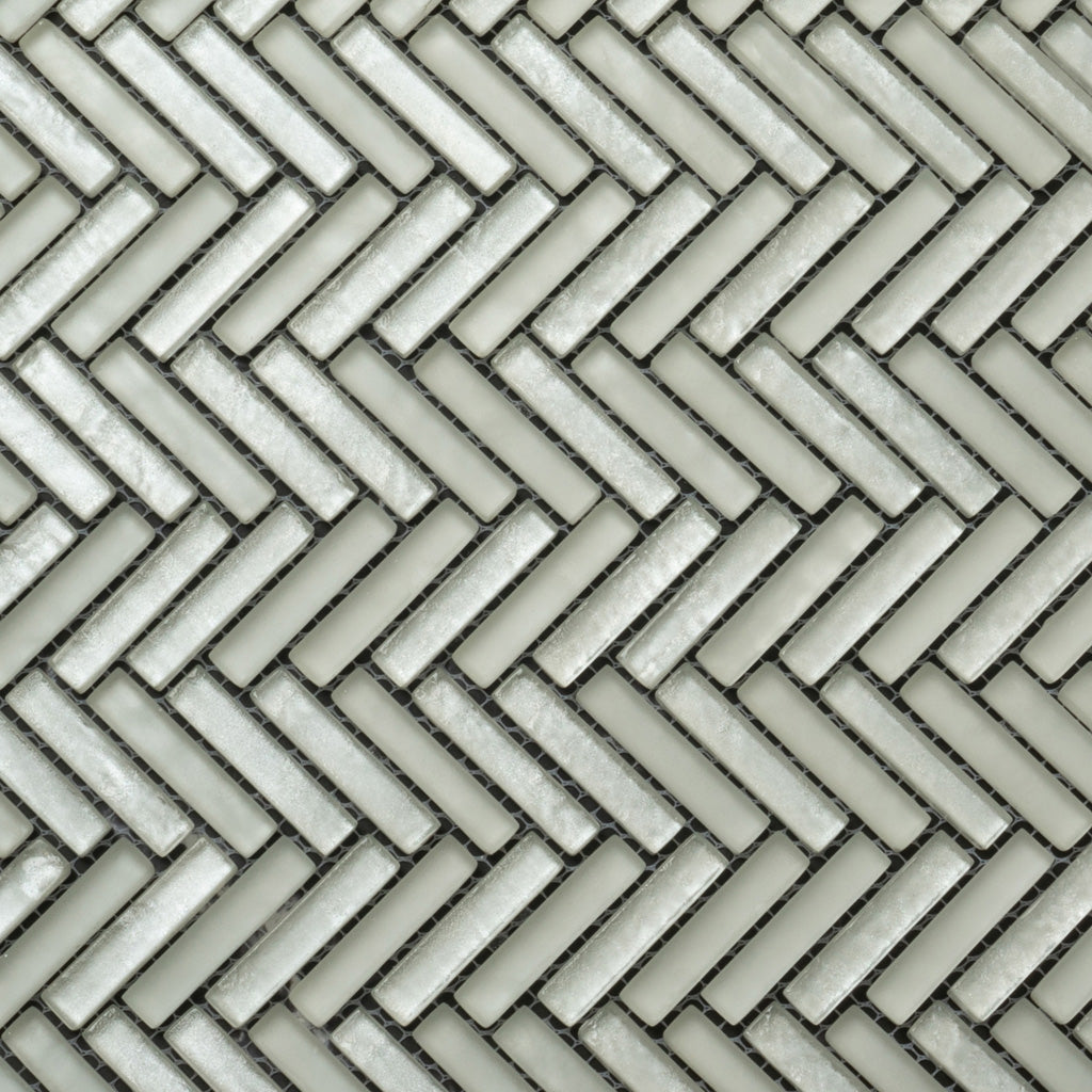 12x12 White Glass Tiles