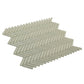 White 12x12 Glossy Matte Herringbone Glass Mosaic Tile (5 pack, 4.83 sq ft/case) - Sample