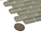 Pearl Beige 11x11 Glossy Matte Brick Glass Mosaic Tile (5 pack, 4.83 sq ft/case) - Sample