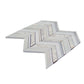 Sample - Pearl White 12x12 polished Thassos, Shell Herringbone Mosaic tile (5 pack, 5.08 sq ft/case)